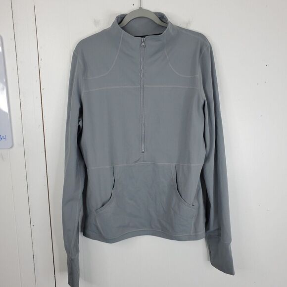 Zyia Active Fitted Sweatshirt Half Zip Light Gray Athleisure Womens XXXXL - Picture 1 of 9